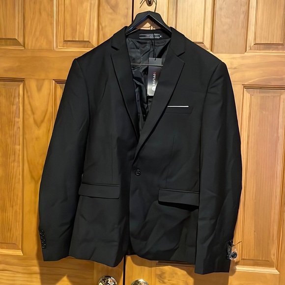 Men’s Suit jacket pants and vest Black Wedding Church Special Occasion Medium